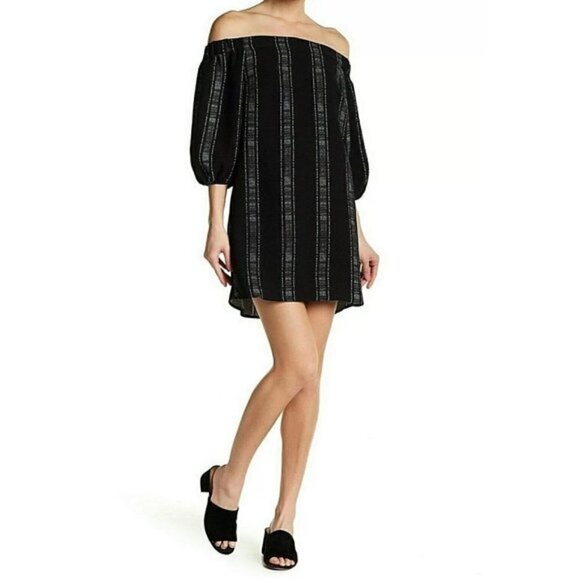 Collective Concepts Off Shoulder Striped Dress XS - Picture 1 of 6